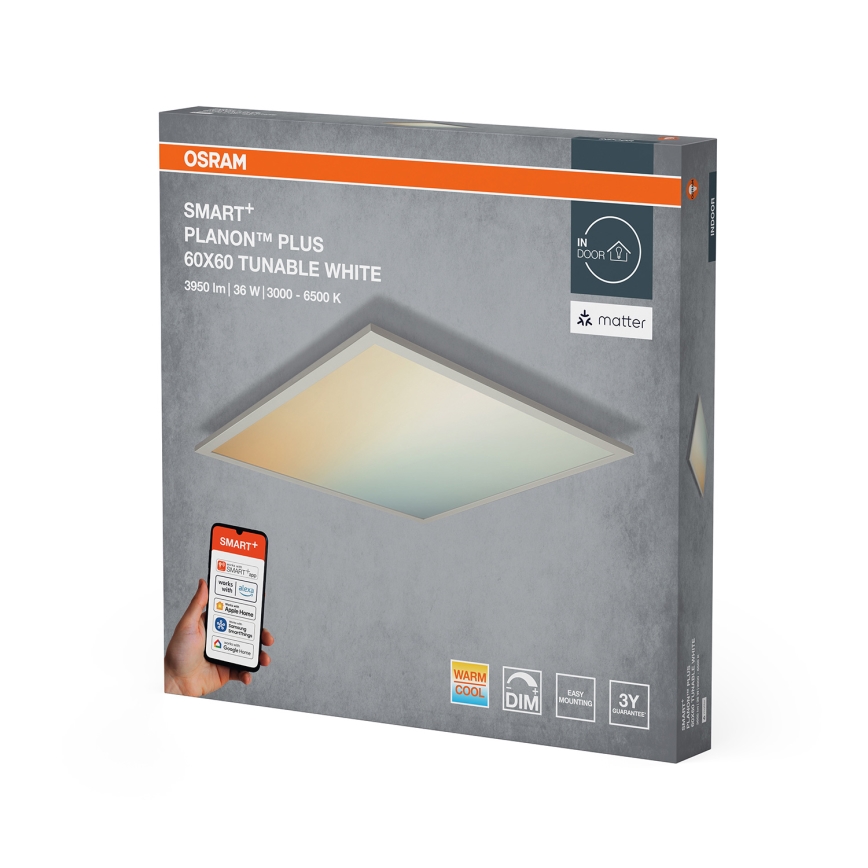 Osram - Ρυθμιζόμενο LED φωτιστικό οροφής SMART+ PLANON LED/36W/230V 60x60 cm 3000-6500K Wi-Fi