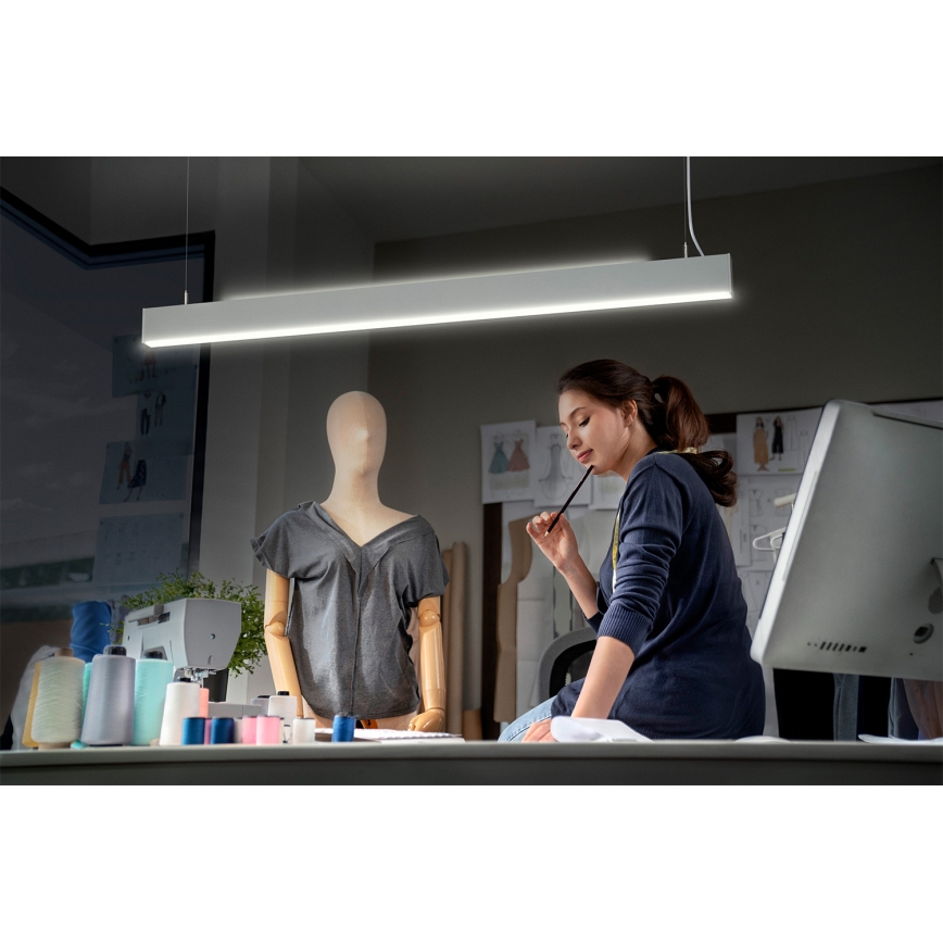 Osram - Ρυθμιζόμενο LED κρεμαστό φωτιστικό με καλώδιο OFFICE LINE LED/42W/230V 4000K 112,6 cm λευκό