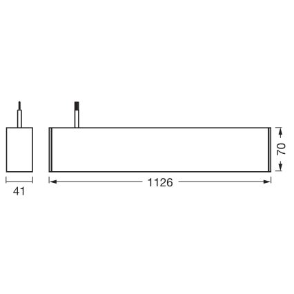Osram - Ρυθμιζόμενο LED κρεμαστό φωτιστικό με καλώδιο OFFICE LINE LED/42W/230V 4000K 112,6 cm λευκό