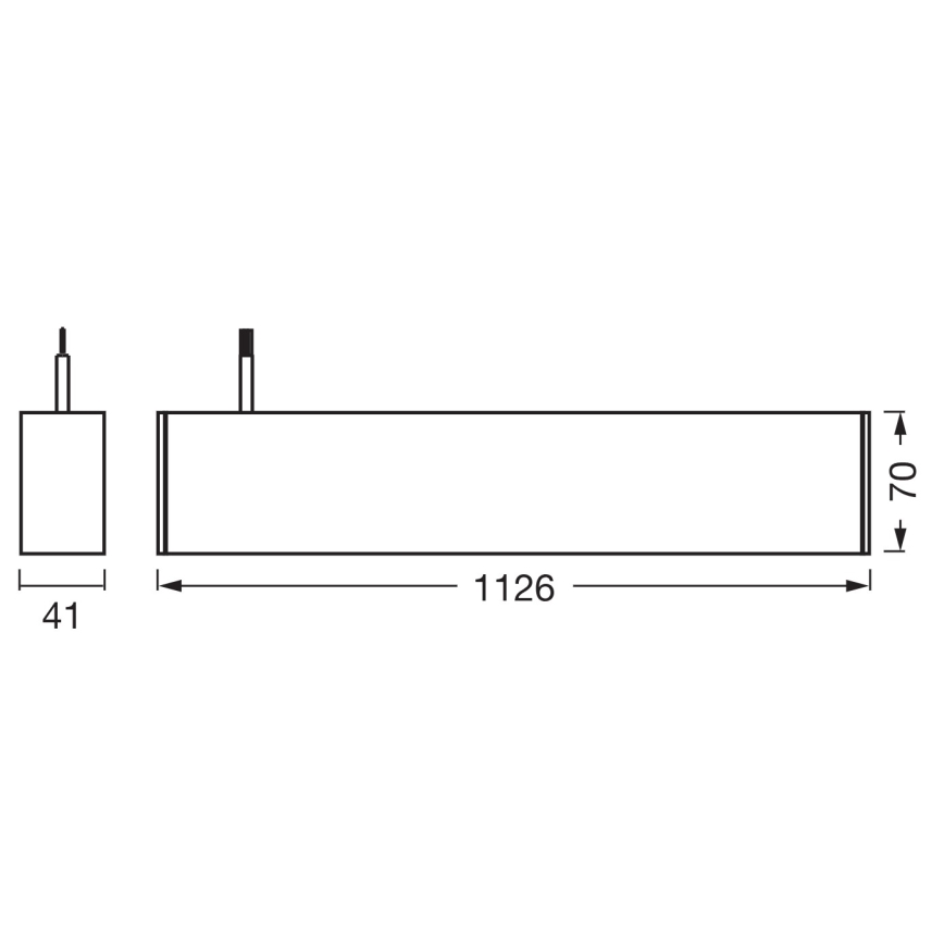 Osram - Ρυθμιζόμενο LED κρεμαστό φωτιστικό με καλώδιο OFFICE LINE LED/42W/230V 4000K 112,6 cm λευκό