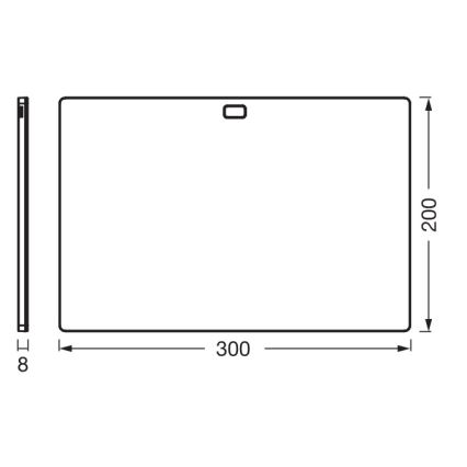 Osram - LED ρυθμιζόμενο φωτιστικό κάτω ντουλαπιού με αισθητήρα κίνησης UNDERCABINET LED/7,5W/230V 3000/4000/6500K 20x30 cm μαύρο