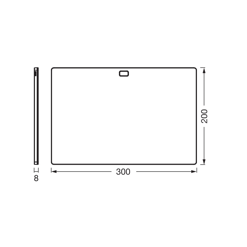 Osram - LED ρυθμιζόμενο φωτιστικό κάτω ντουλαπιού με αισθητήρα κίνησης UNDERCABINET LED/7,5W/230V 3000/4000/6500K 20x30 cm μαύρο