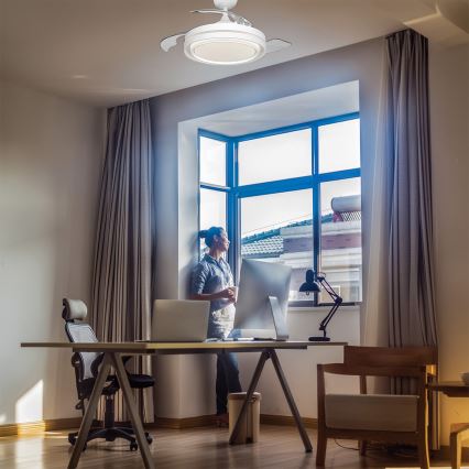 Osram - Ρυθμιζόμενο φωτιστικό οροφής LED με ανεμιστήρα PONIENTE LED/36W/230V 3000/4000/6500K + τηλεχειριστήριο