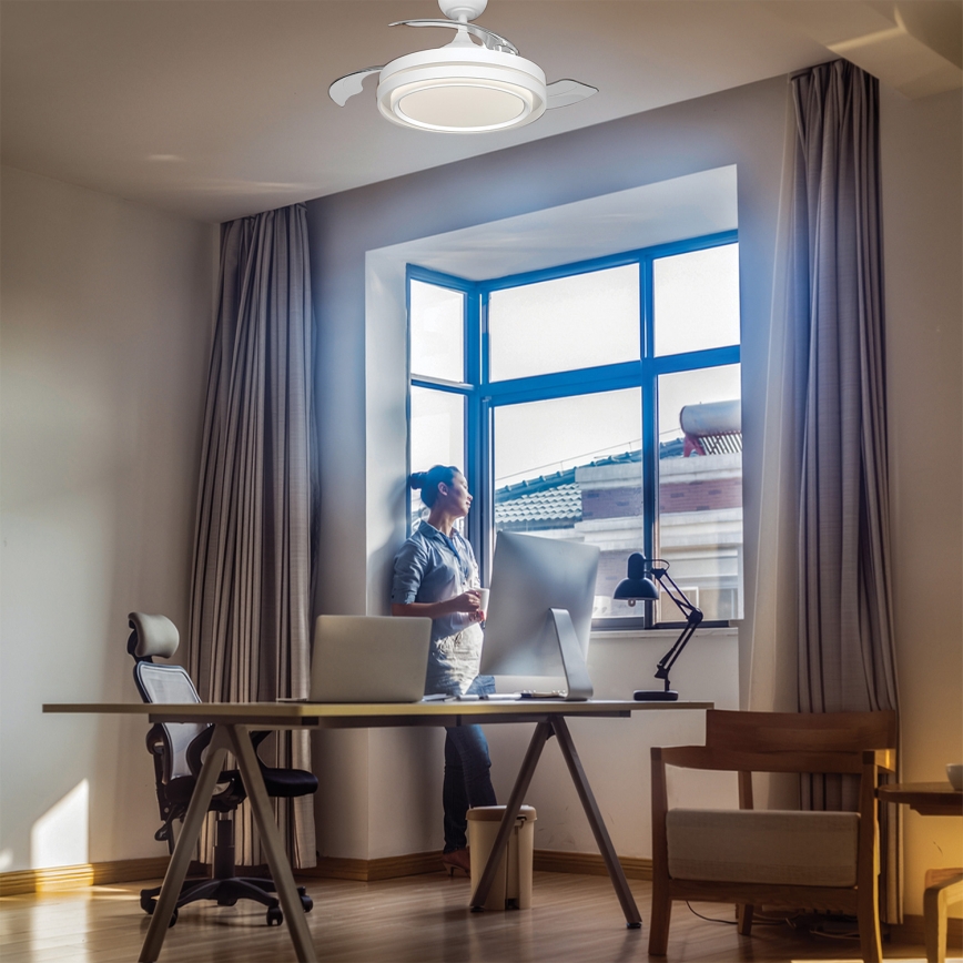 Osram - Ρυθμιζόμενο φωτιστικό οροφής LED με ανεμιστήρα PONIENTE LED/36W/230V 3000/4000/6500K + τηλεχειριστήριο