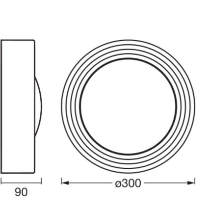 Osram - Ρυθμιζόμενο φωτιστικό οροφής LED ORBIS CONCRETE LED/13W/230V, διάμ. 30 εκ., καφέ/μπετόν