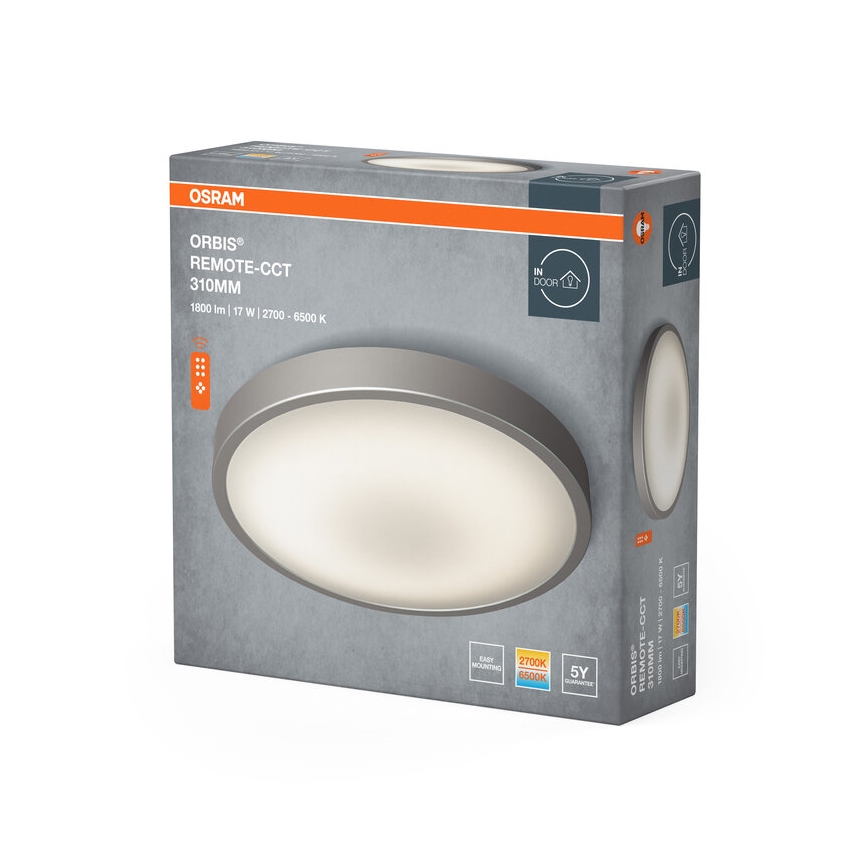 Osram - Ρυθμιζόμενο LED φωτιστικό οροφής ORBIS LED/17W/230V 2700-6500 διάμ. 31 cm + τηλεχειριστήριο