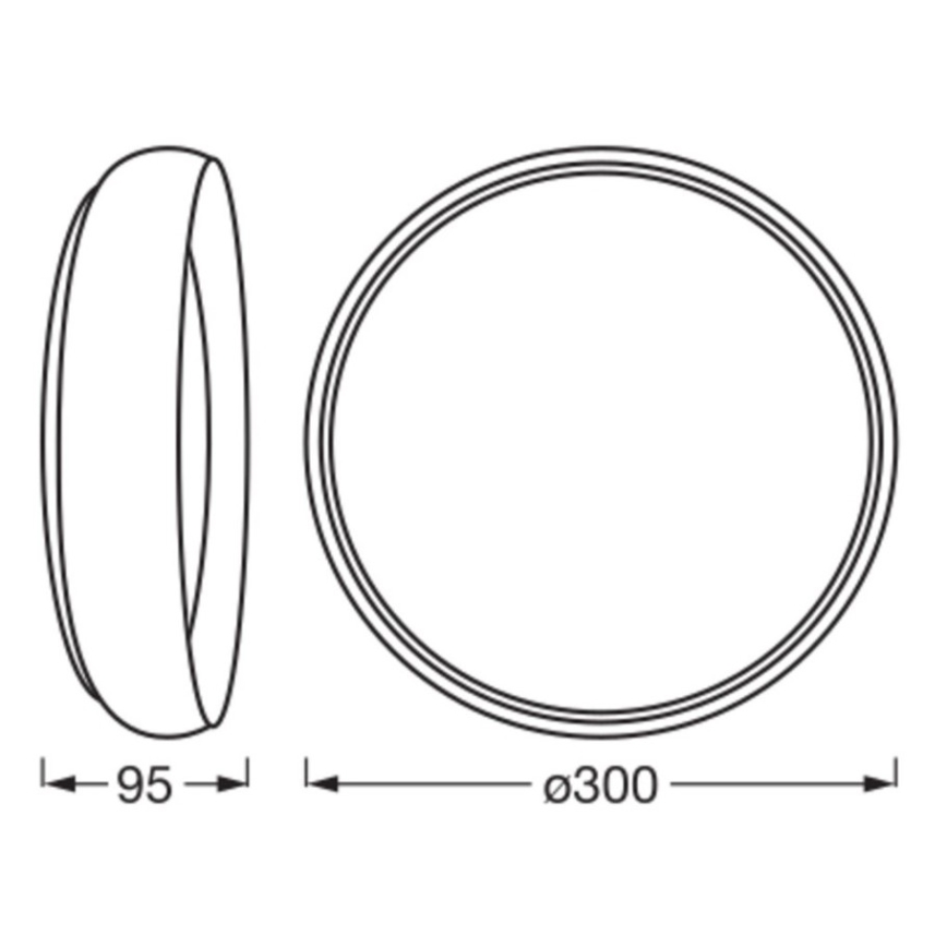 Osram - Ρυθμιζόμενο LED φωτιστικό οροφής ORBIS LIVIA LED/16W/230V Ø 30 cm μαύρο/λευκό