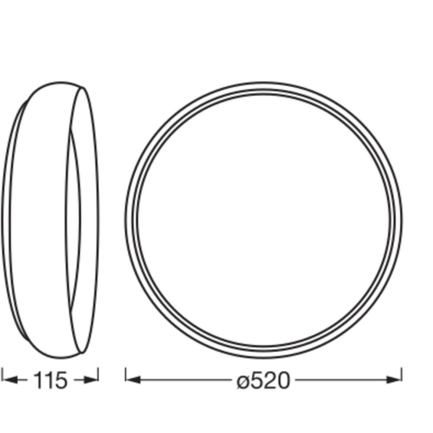 Osram - Ρυθμιζόμενο φωτιστικό οροφής LED ORBIS LIVIA LED/36W/230V Ø 52 εκ. λευκό/καφέ