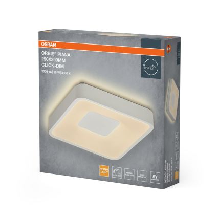 Osram - Ρυθμιζόμενο LED φωτιστικό οροφής ORBIS PIANA LED/16W/230V 29x29 cm λευκό