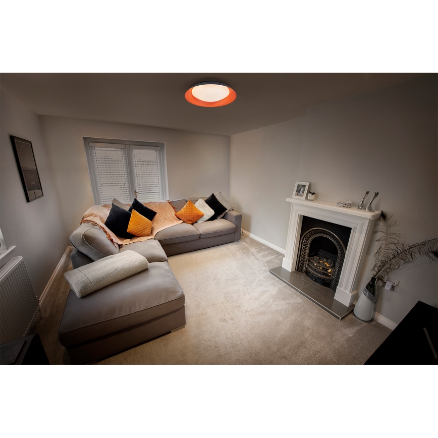 Osram - Ρυθμιζόμενο LED φωτιστικό οροφής ORBIS PLATE LED/19W/230V, Ø 31 cm, πορτοκαλί/μαύρο