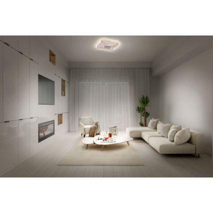 Osram - Ρυθμιζόμενο LED φωτιστικό οροφής ORBIS WAVES LED/30W/230V 2600-6000K 40x40 cm λευκό + τηλεχειριστήριο