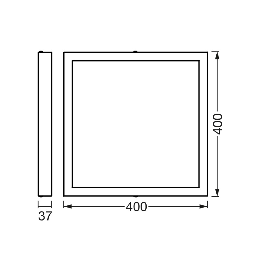 Osram - Ρυθμιζόμενο LED φωτιστικό οροφής SMART+ DOWNLIGHT LED/22W/230V 40x40 cm 3000-6500K Wi-Fi