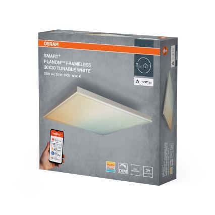 Osram - LED Ρυθμιζόμενο φωτιστικό οροφής SMART+ FRAMELESS LED/20W/230V 3000-6500K 30x30 cm Wi-Fi