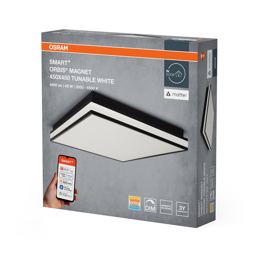 Osram - Ρυθμιζόμενο φωτιστικό οροφής SMART+ MAGNET LED/42W/230V 45x45 cm 3000-6500K Wi-Fi