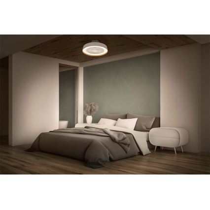 Osram - LED ρυθμιζόμενο φωτιστικό οροφής με ενσωματωμένο ανεμιστήρα LED/49W/230V 2700-6500K λευκό/χρυσό + τηλεχειριστήριο