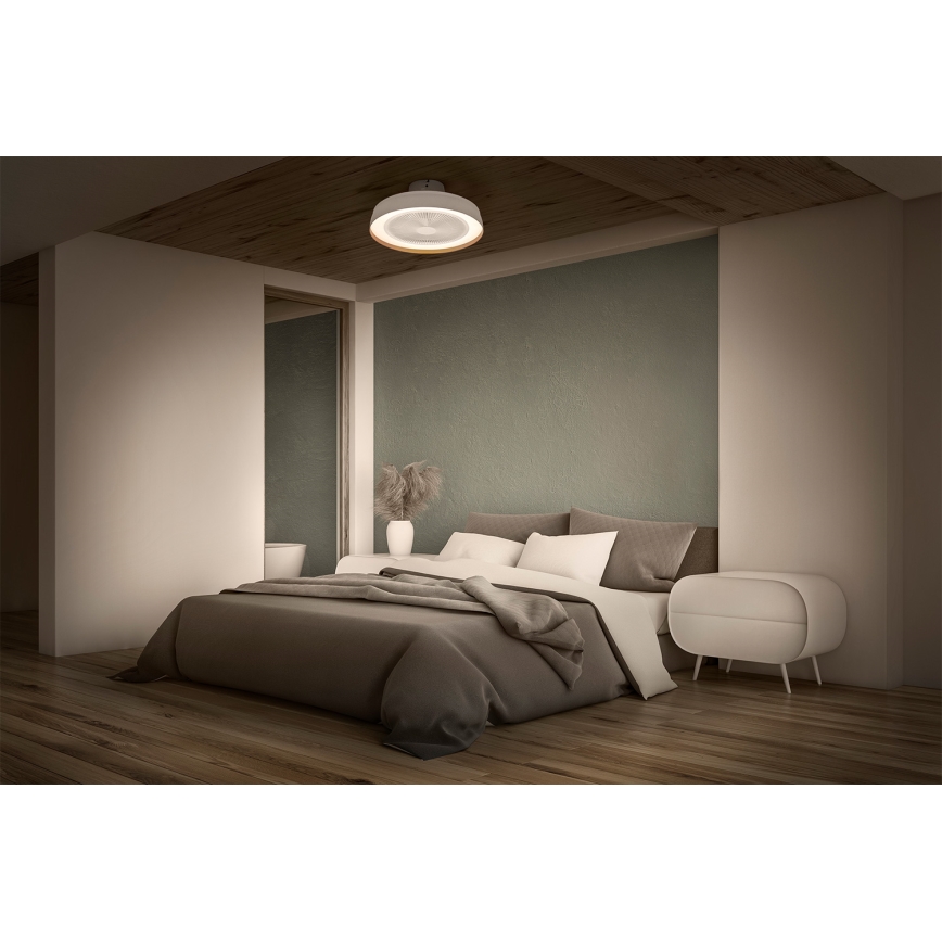 Osram - LED ρυθμιζόμενο φωτιστικό οροφής με ενσωματωμένο ανεμιστήρα LED/49W/230V 2700-6500K λευκό/χρυσό + τηλεχειριστήριο