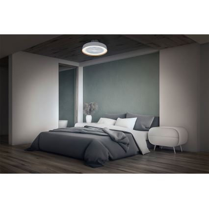 Osram - LED ρυθμιζόμενο φωτιστικό οροφής με ενσωματωμένο ανεμιστήρα LED/49W/230V 2700-6500K λευκό/χρυσό + τηλεχειριστήριο