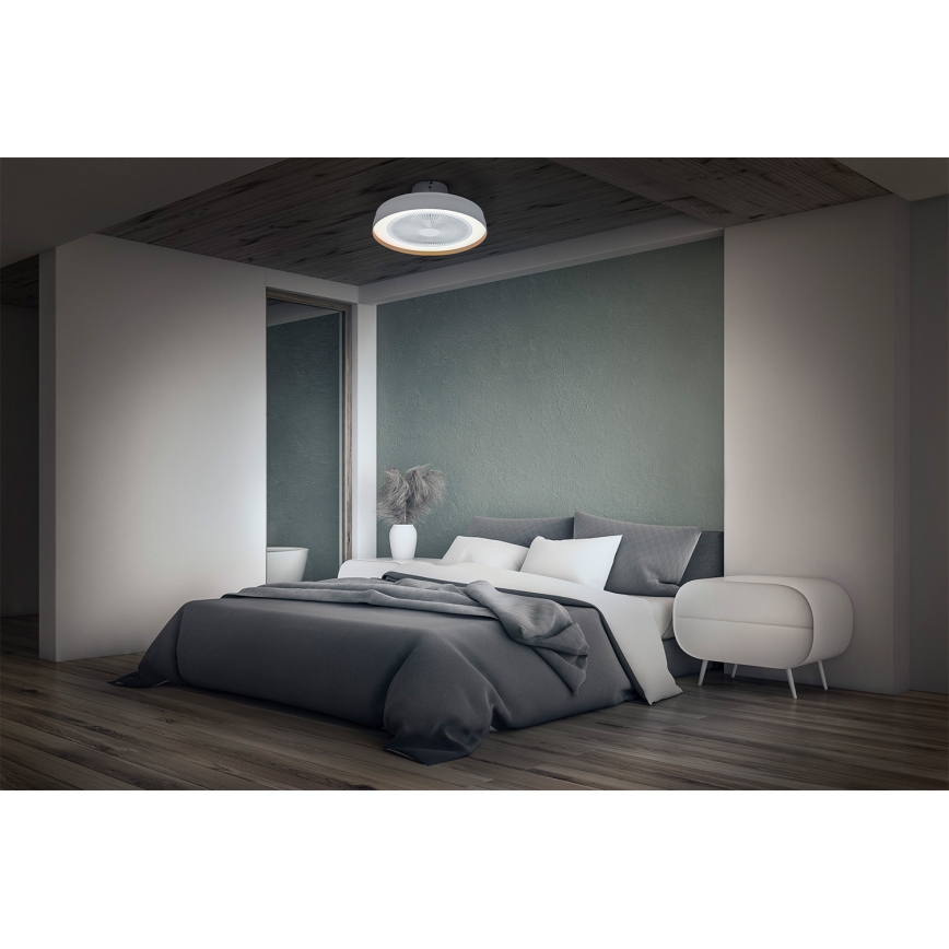 Osram - LED ρυθμιζόμενο φωτιστικό οροφής με ενσωματωμένο ανεμιστήρα LED/49W/230V 2700-6500K λευκό/χρυσό + τηλεχειριστήριο