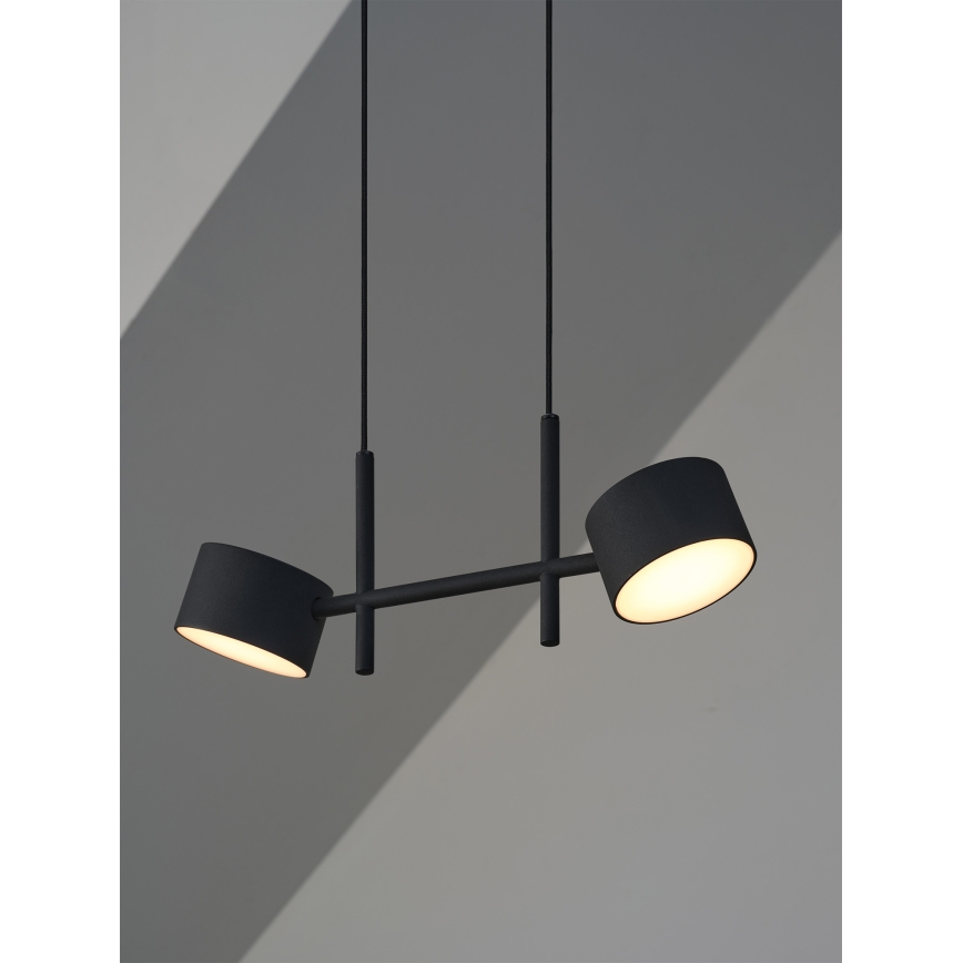 Osram - LED Ρυθμιζόμενο κρεμαστό φωτιστικό με καλώδιο DECOR KYOTO 2xLED/10W/230V CRI 90 μαύρο
