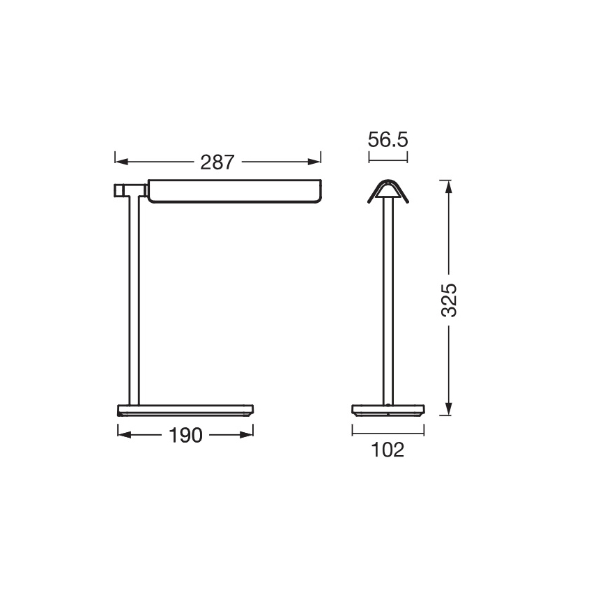Osram - Ρυθμιζόμενο επιτραπέζιο φωτιστικό LED OFFICE LINE LED/19W/230V 3000/4000/6500K μαύρο