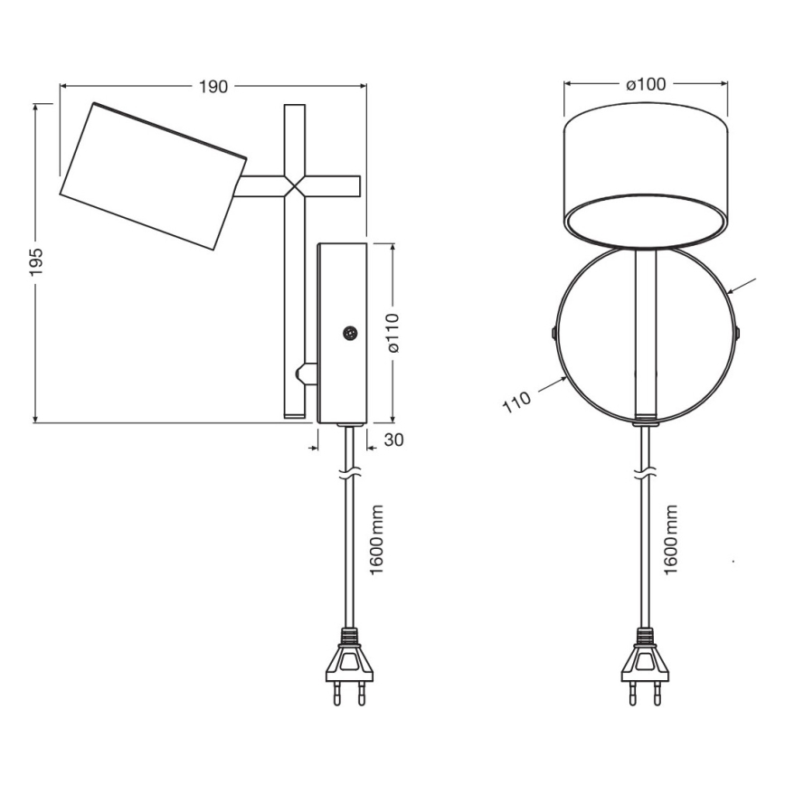Osram - Ρυθμιζόμενο επιτοίχιο φωτιστικό αφής LED DECOR KYOTO LED/12W/230V CRI 90 μαύρο