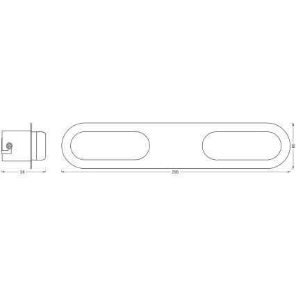 Osram - LED ρυθμιζόμενο επιτοίχιο φωτιστικό μπάνιου SMART+ DUPLO LED/15W/230V 3000-6500K IP44 Wi-Fi