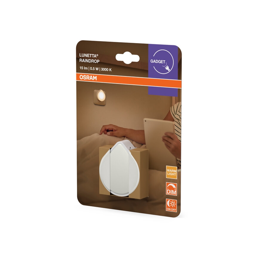 Osram - Ρυθμιζόμενο LED νυχτερινό φωτιστικό για πρίζα LUNETTA LED/0,5W/230V