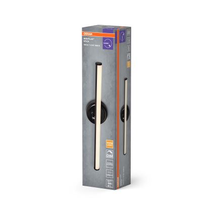 Osram - LED ρυθμιζόμενο επαναφορτιζόμενο επιτοίχιο φωτιστικό αφής NIGHTLUX LED/1,8W/5V μαύρο