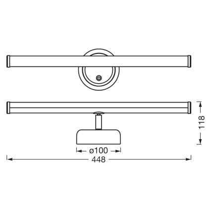 Osram - LED ρυθμιζόμενο επαναφορτιζόμενο επιτοίχιο φωτιστικό αφής NIGHTLUX LED/1,8W/5V μαύρο