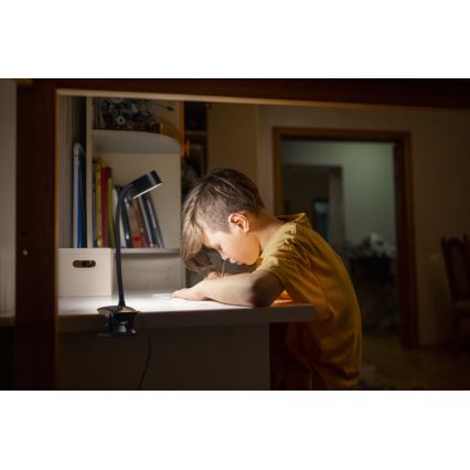 Osram - Επιτραπέζιο LED φωτιστικό με κλιπ και ρύθμιση φωτεινότητας OFFICE LINE LED/4,8W/230V 3000/4000/6500K μαύρο