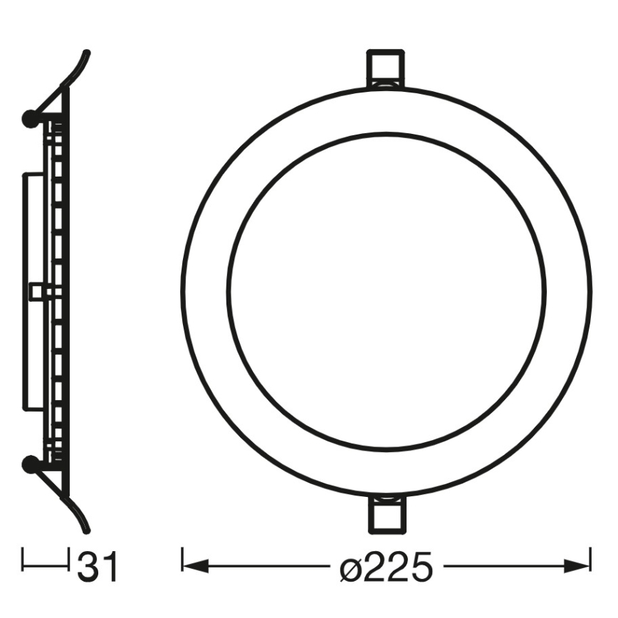 Osram - LED ρυθμιζόμενο χωνευτό φωτιστικό SMART+ DOWNLIGHT LED/22W/230V 3000-6500K Wi-Fi