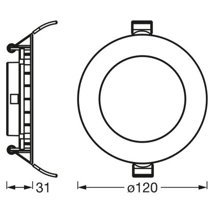Osram - LED Ρυθμιζόμενο εντοιχισμένο φωτιστικό SMART+ DOWNLIGHT LED/8W/230V 3000-6500K Wi-Fi