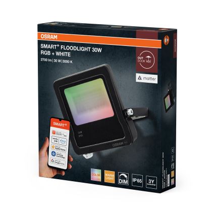 Osram - LED RGBW Ρυθμιζόμενος προβολέας SMART+ FLOODLIGHT LED/30W/230V IP65 Wi-Fi