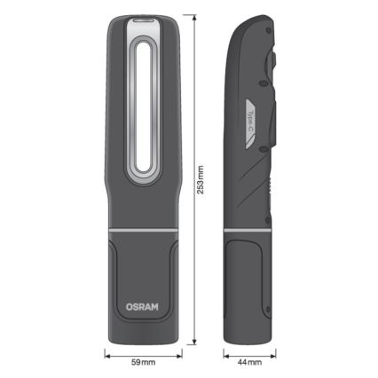 Osram - Επαναφορτιζόμενος LED φακός με ρύθμιση φωτεινότητας LEDINSPECT MAX500 LED/16W/3,7V IP65