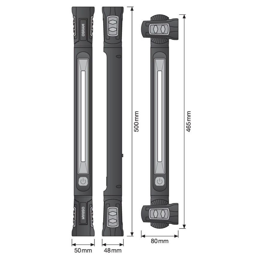 Osram - Ρυθμιζόμενος επαναφορτιζόμενος φακός LEDINSPECT UTILITY1000 LED/19W/7,4V 2600 mAh
