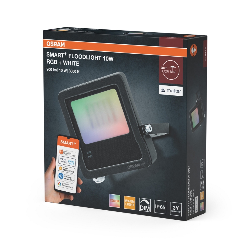 Osram - LED RGBW ρυθμιζόμενος προβολέας SMART+ FLOODLIGHT LED/10W/230V IP65 Wi‑Fi