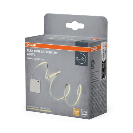 Osram - Ταινία LED FLEX COB BATTERY 2m LED/3,3W/4xAA