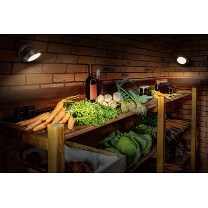 Osram - Επιτοίχιο επαναφορτιζόμενο LED φωτιστικό NIGHTLUX, ρυθμιζόμενο με έλεγχο αφής, LED/1,8W/5V, μαύρο