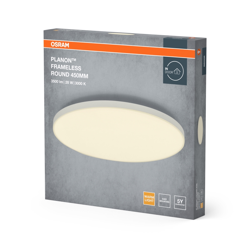 Osram - επιφανειακά τοποθετούμενο LED πάνελ PLANON LED/28W/230V 3000K, Ø 45 cm, λευκό