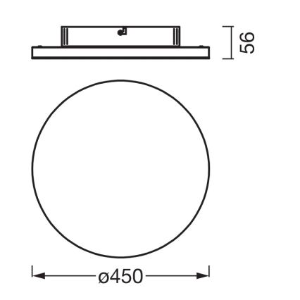 Osram - επιφανειακά τοποθετούμενο LED πάνελ PLANON LED/28W/230V 3000K, Ø 45 cm, λευκό
