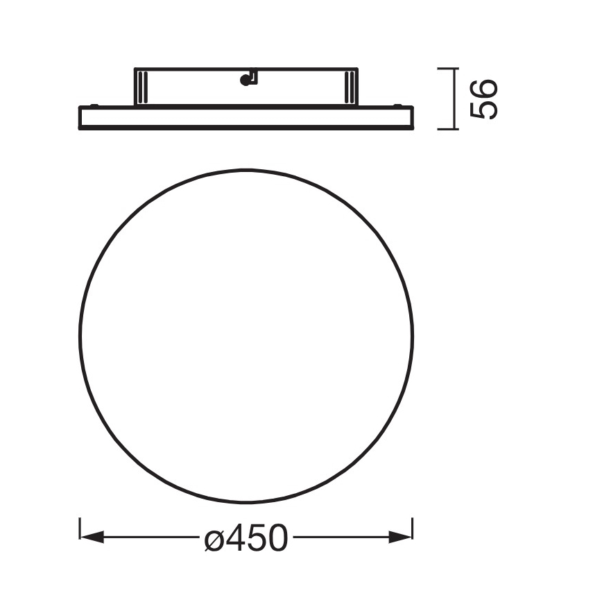 Osram - επιφανειακά τοποθετούμενο LED πάνελ PLANON LED/28W/230V 3000K, Ø 45 cm, λευκό