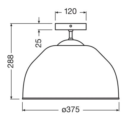 Osram - Επιφανειακό φωτιστικό οροφής CAMEL BELL 1xE27/9W/230V Ø 37,5 cm