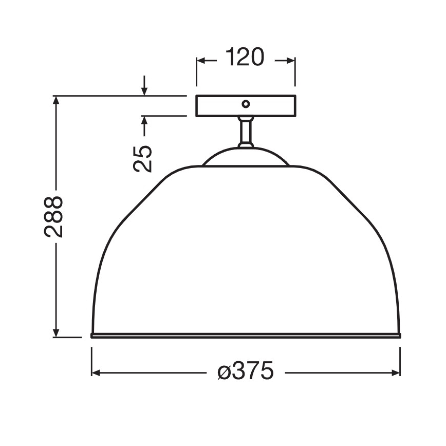 Osram - Επιφανειακό φωτιστικό οροφής CAMEL BELL 1xE27/9W/230V Ø 37,5 cm