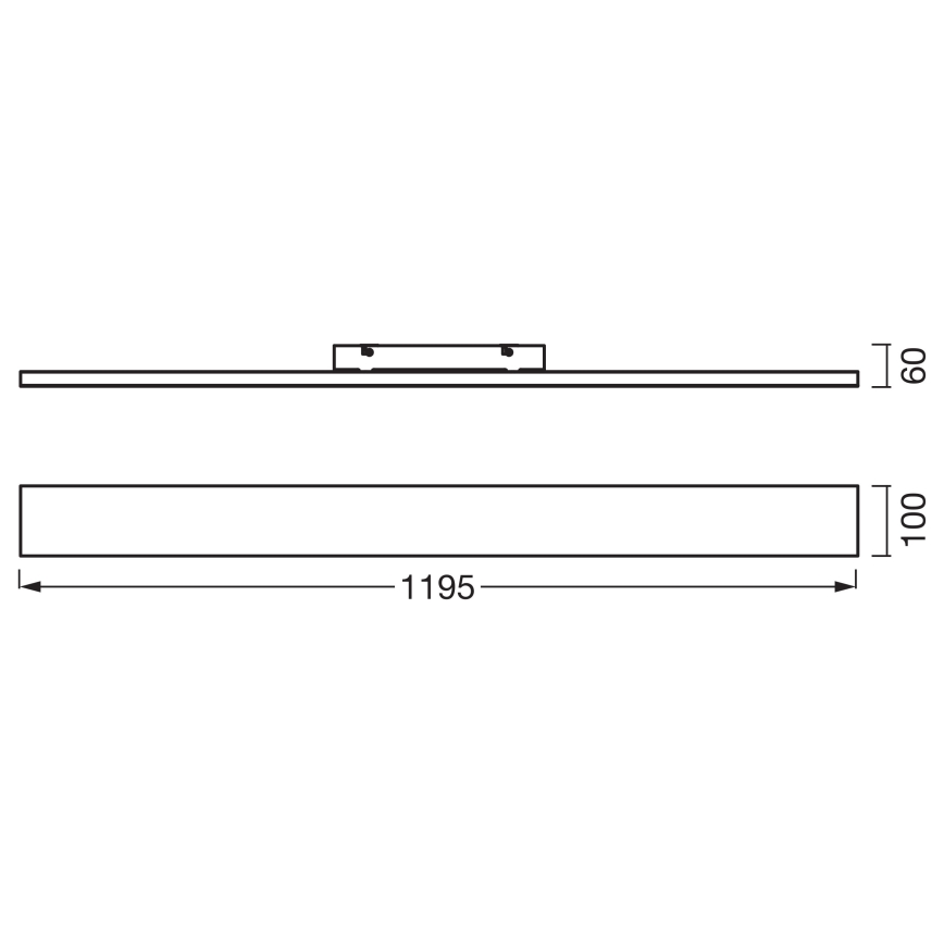 Osram - Επιφανειακό LED πάνελ PLANON LED/30W/230V 3000K 10x120 cm λευκό