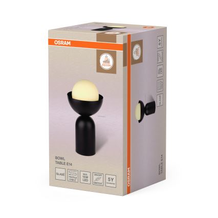 Osram - Επιτραπέζιο φωτιστικό DECOR BOWL 1xE14/25W/230V μαύρο