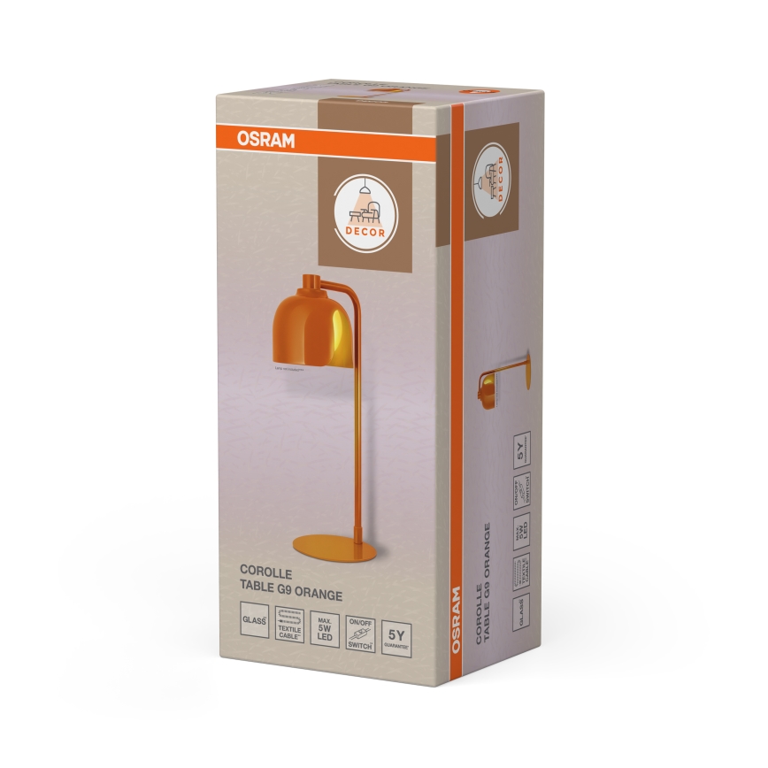 Osram - Επιτραπέζιο φωτιστικό DECOR COROLLE 1xG9/20W/230V πορτοκαλί