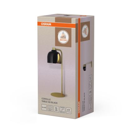 Osram - Επιτραπέζιο φωτιστικό DECOR COROLLE 1xG9/20W/230V μαύρο/χρυσό