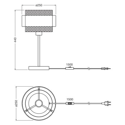 Osram - Επιτραπέζιο φωτιστικό DECOR HORNET 1xE27/10W/230V μαύρο/χρυσό