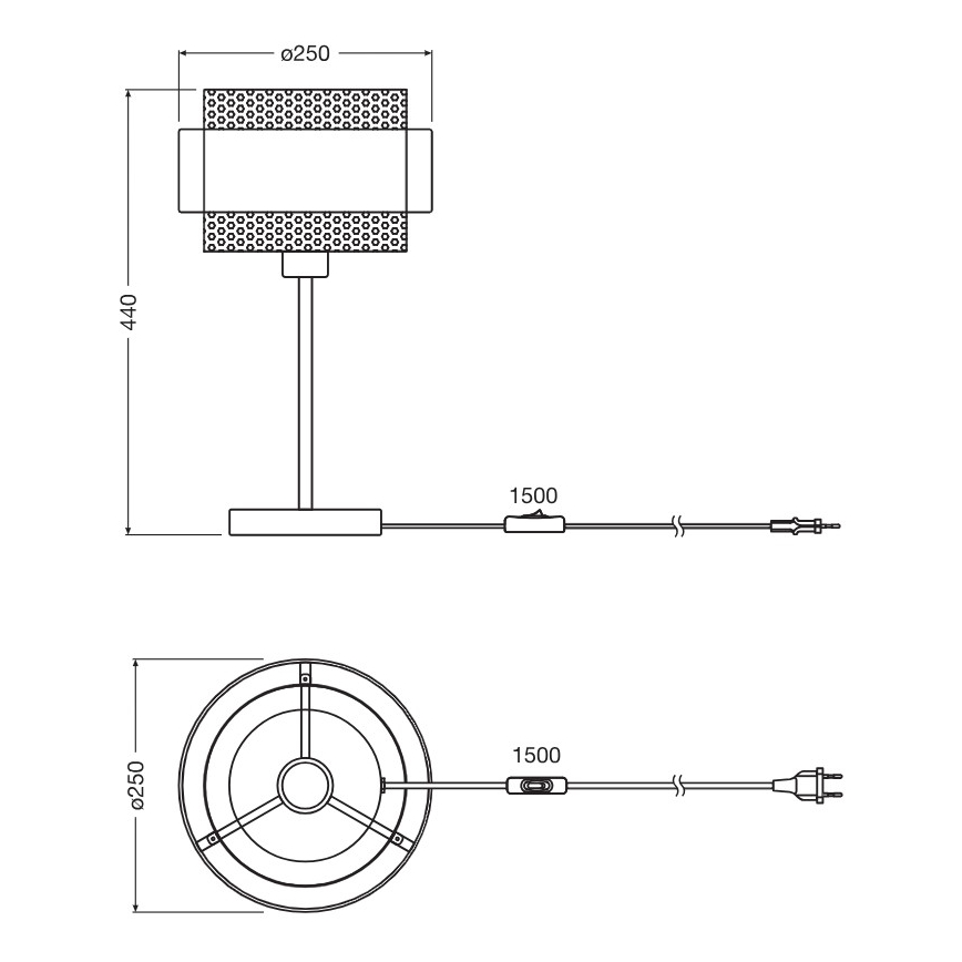 Osram - Επιτραπέζιο φωτιστικό DECOR HORNET 1xE27/10W/230V μαύρο/χρυσό