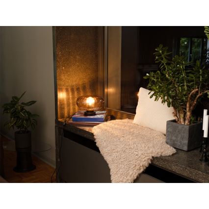 Osram - Επιτραπέζιο φωτιστικό DECOR SMOKE 1xE27/12W/230V μαύρο/καπνιστό γκρι